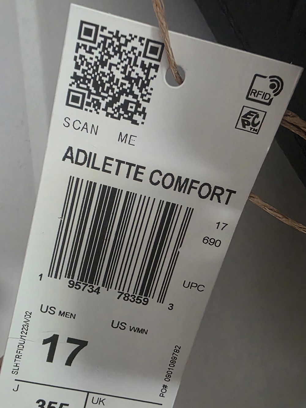 adidas Adilette Comfort Slides in Black - Picture 2 of 5